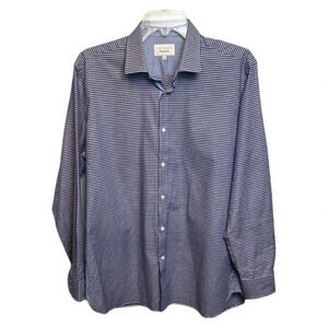 Ted Baker Endurance Dress Shirt Mens 17 34/35 Purple Blue Gingham Check